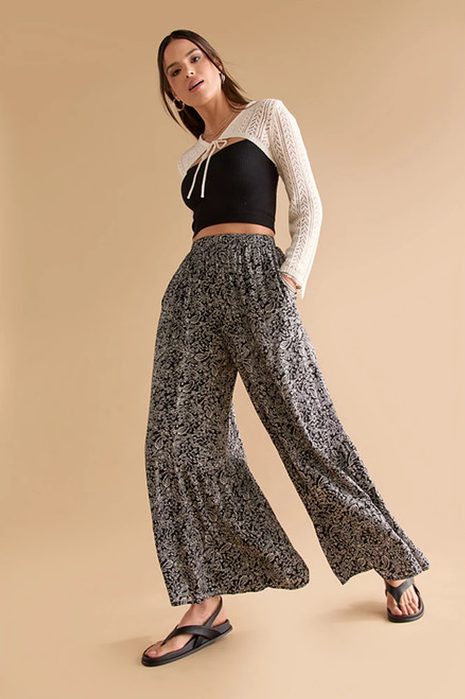 Veronica Floral Fluid Wide Leg Pants