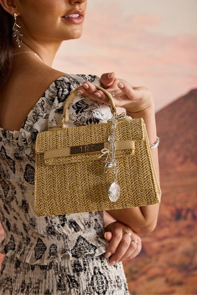 Bette Straw Satchel Bag