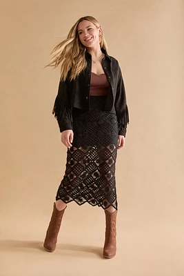 Holly Crochet Midi Skirt