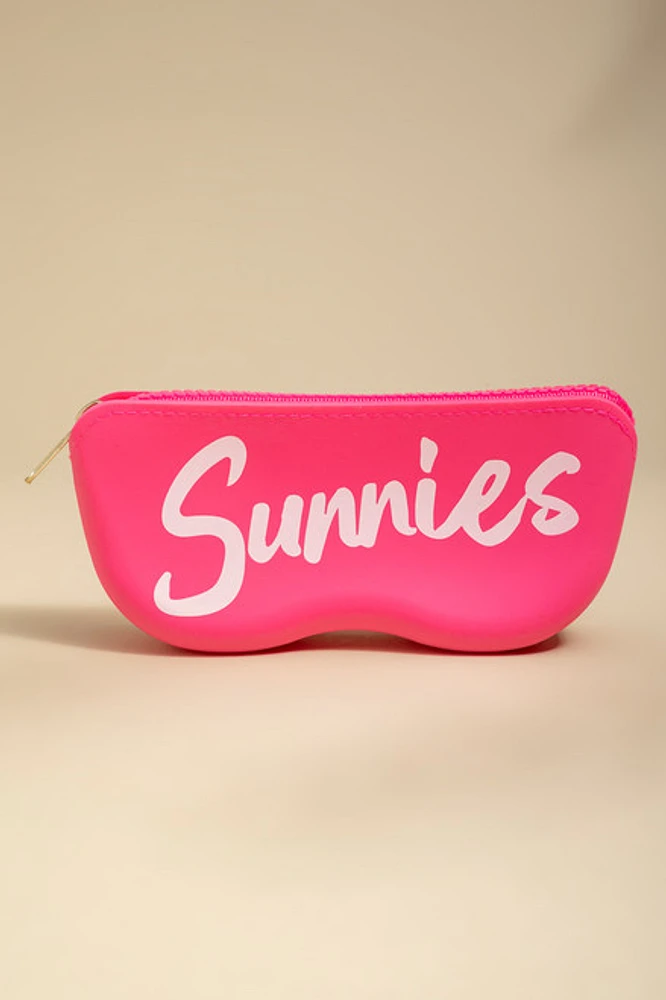 Sunnies Neon Pink Sunglasses Case