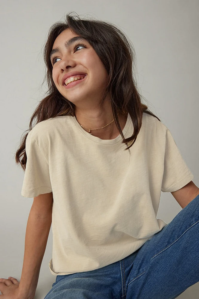 Hello Franki Olivia Cropped Slub T-Shirt for girls