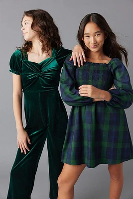 Hello Franki Smocked Plaid Dress for girls