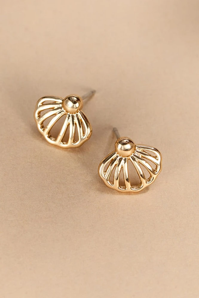 Helen Mini Shell Stud Earrings