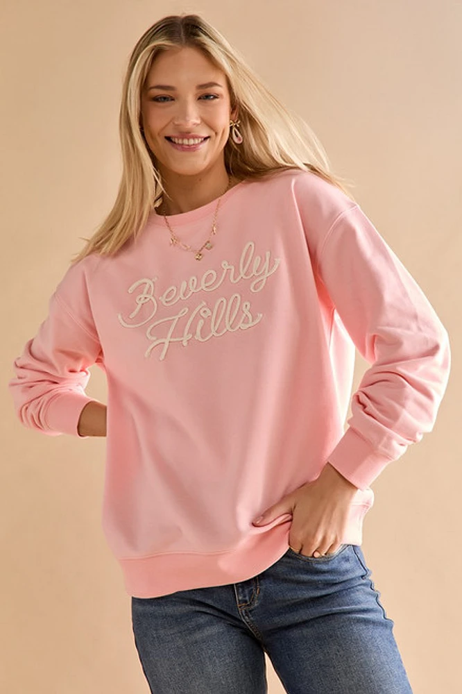 Beverly Hills Embroidered Sweatshirt