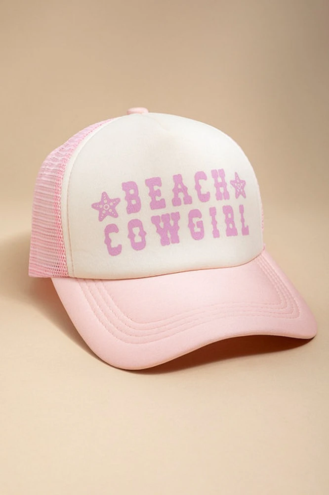 Beach Cowgirl Trucker Baseball Cap