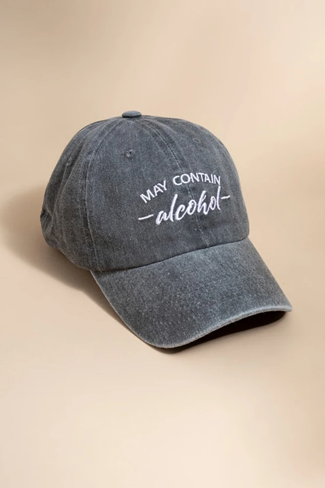 May Contain Alcohol Baseball Cap