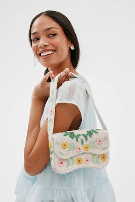 Annie Floral Beaded Shoulder Bag