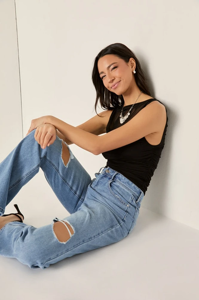 Greta Sleeveless Mesh Bodysuit
