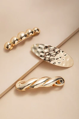 Lesley Stainless Steel Hair Barrette Set