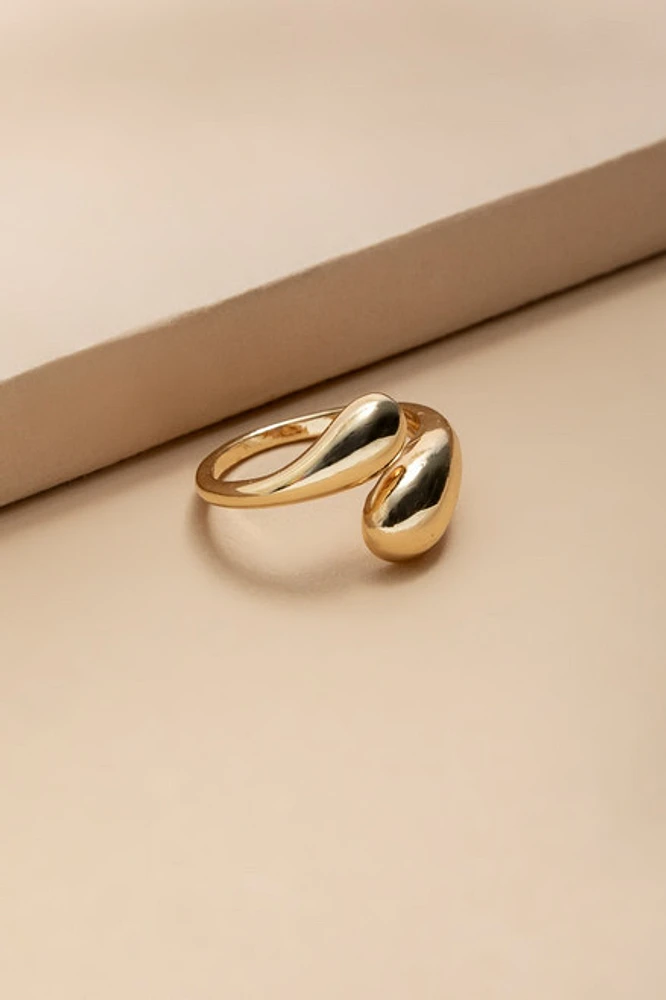 Carrie Adjustable Gold Bubble Ring