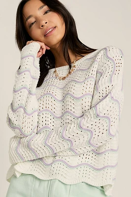 Max Chevron Stripe Pullover Sweater