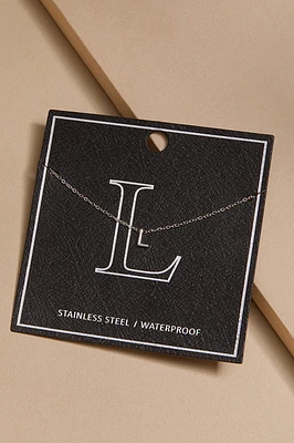 Stainless Steel Mini Initial Necklace