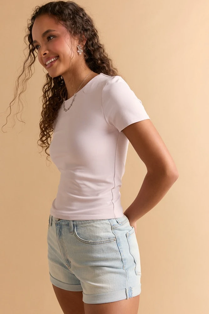 Layla Roll Cuff Denim Shorts