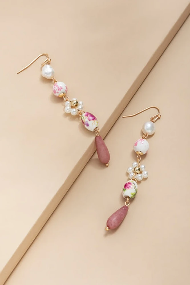 Kathy Ceramic Pearl Drop Earrings