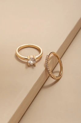 Elizabeth Crystal Ring Set
