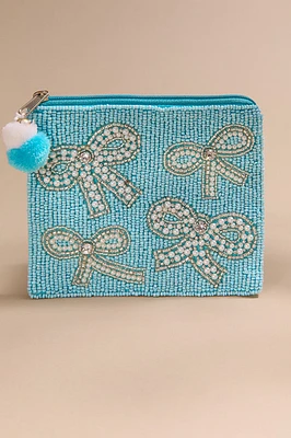 Megan Beaded Bow Pouch