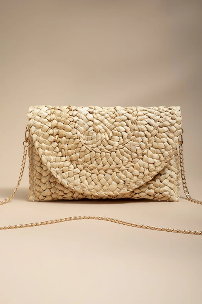 Britney Straw Clutch Handbag