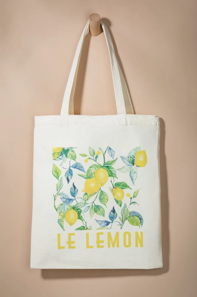 Le Lemon Graphic Tote Bag