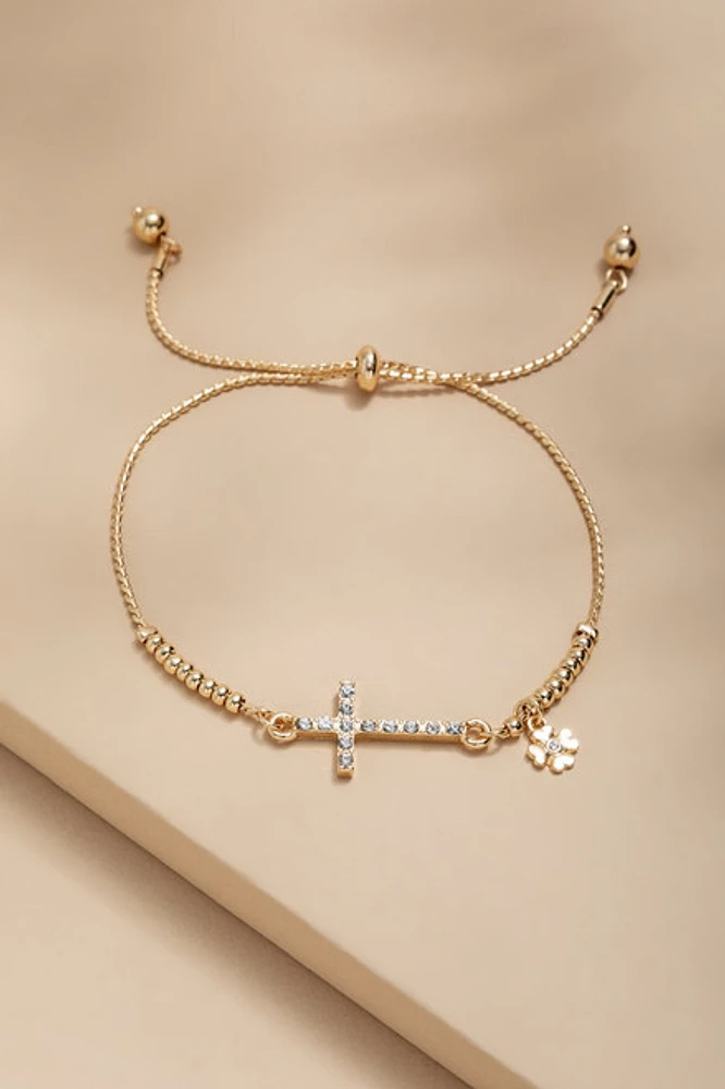 Dana Pave Cross Bracelet