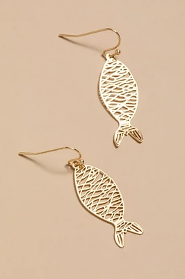 Juliet Filigree Fish Drop Earrings