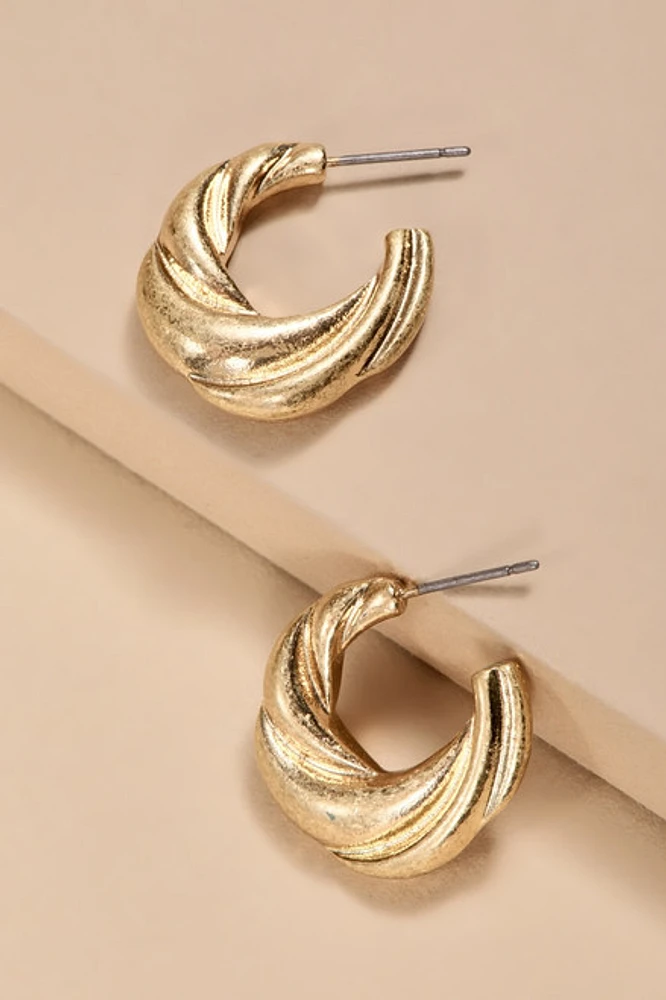 Alice Chunky Twisted Hoop Earrings