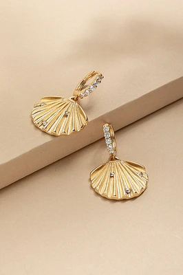 Joan Pave Clam Shell Drop Earrings