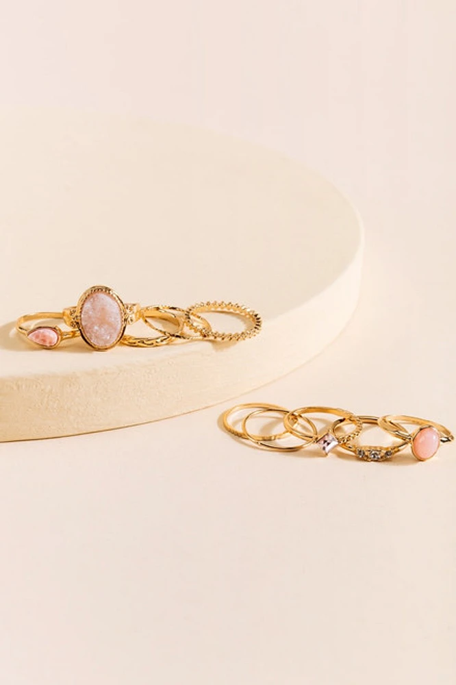 Ita Druzy Statement Ring Set