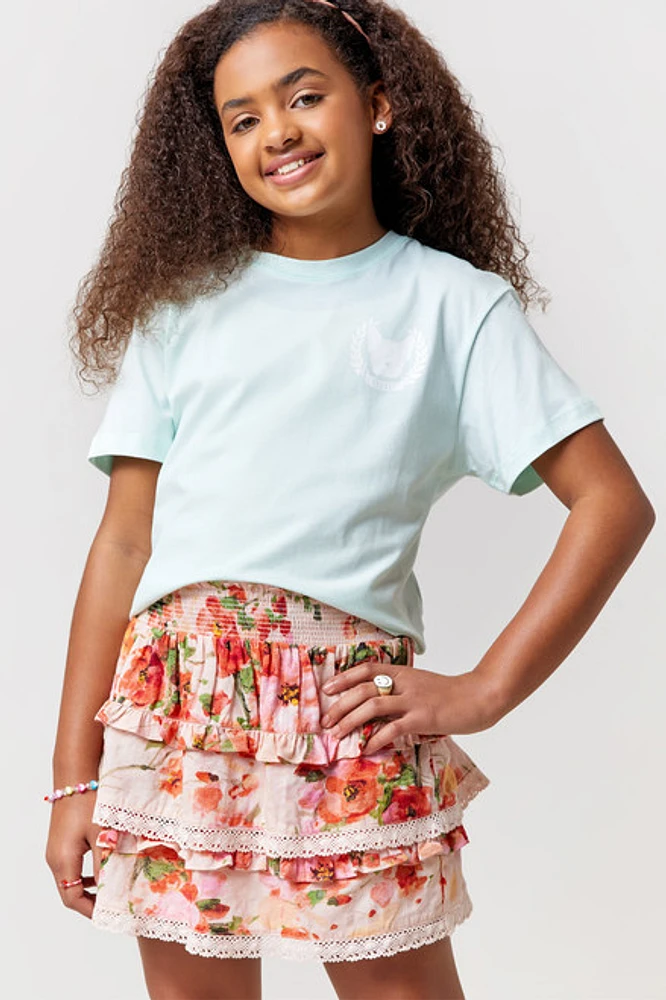 Hello Franki Roses Flutter Sleeve Blouse for girls