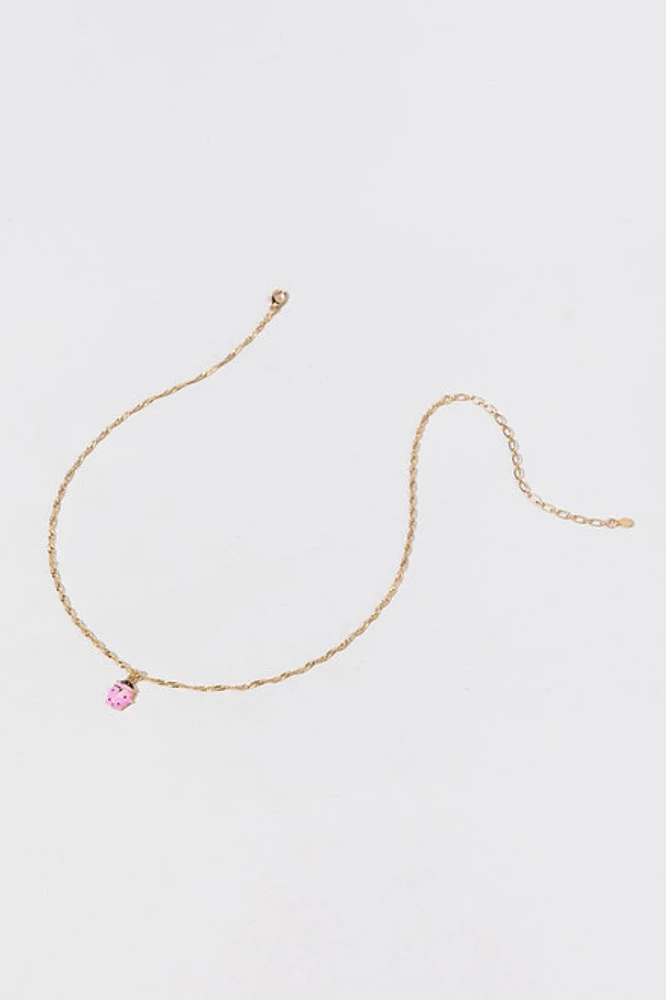 Hello Franki Ladybug Pendant Necklace for girls