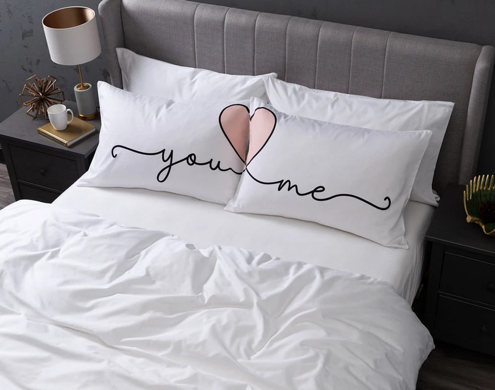 Pillow Talk Pillowcases - You Heart Me - FINAL SALE