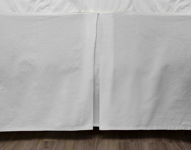 Cotton Twill Bedskirt - Silver by QE Home  (Twin, Grey)