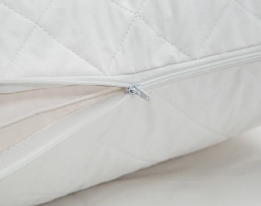 Silk Filled Pillow Protector, White,