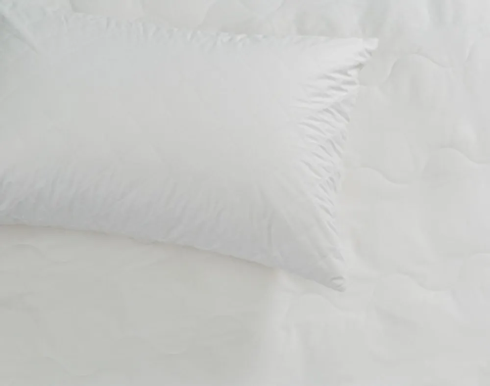 Silk Filled Pillow Protector, White,