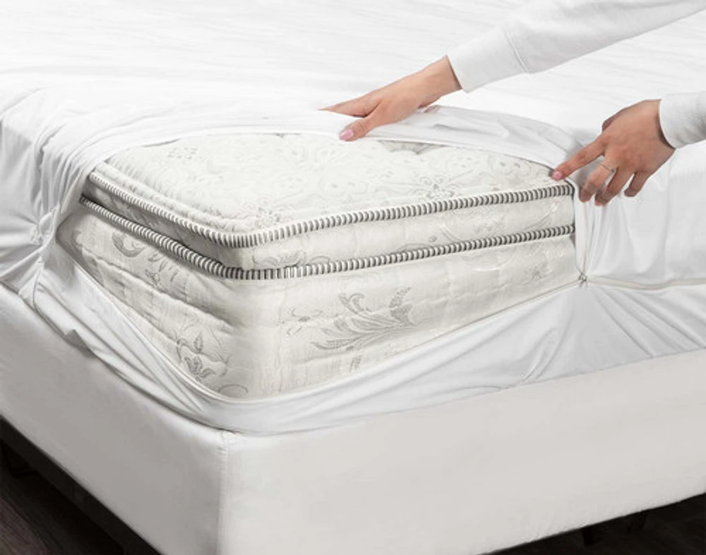 Sleep Shield Anti Bed Bug Mattress Encasement, White,