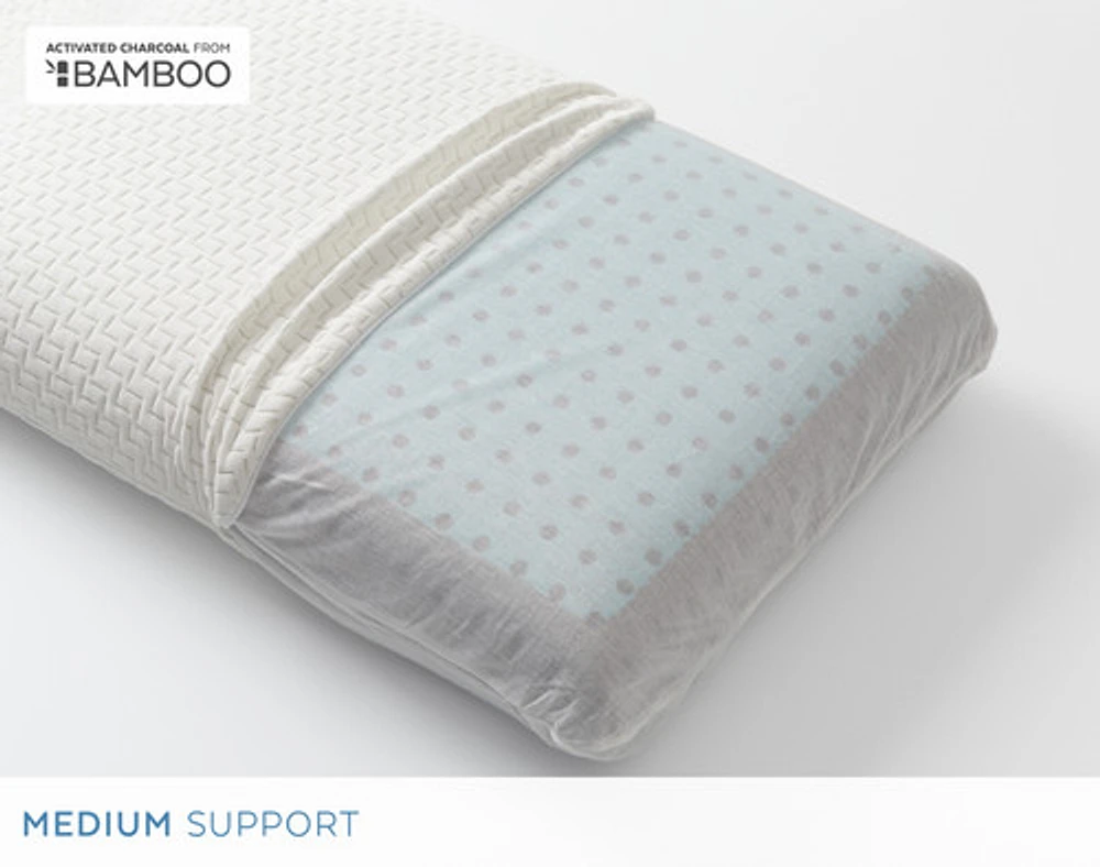 Cool Touch Memory Foam Pillow, White