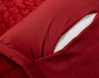 Lattice Ruby Quilt Set, Red, King