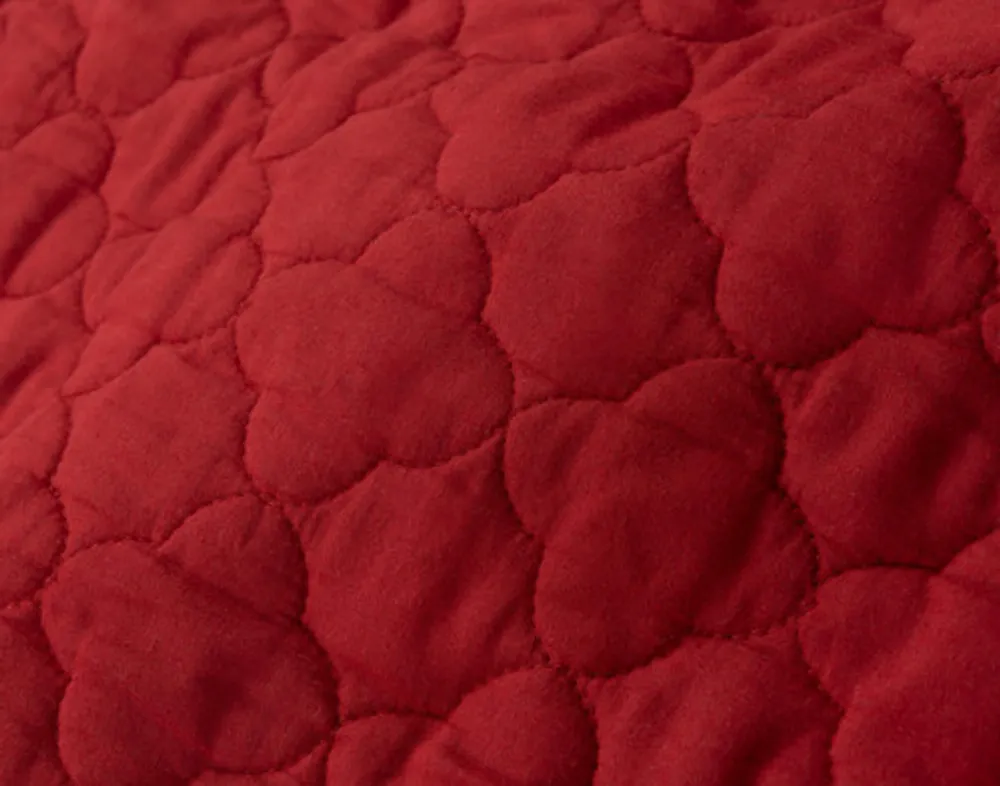 Lattice Ruby Quilt Set, Red, King