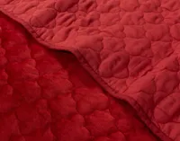 Lattice Ruby Quilt Set, Red, King