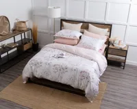 Angelica Duvet Cover, Cotton, TENCEL Lyocell, Floral, White,