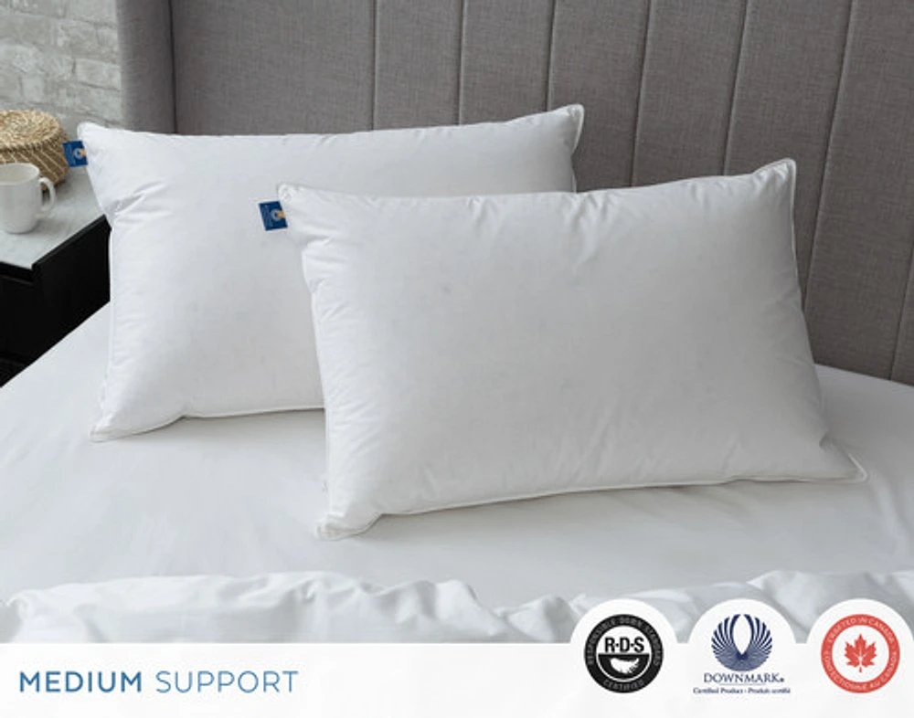 Opula White Down Pillow, Crafted