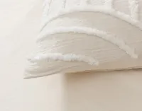Sonrisa Pillow Sham, Geometric, White,