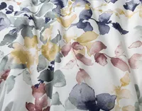 Whim Duvet Cover, Bamboo Cotton, Botanical, White, King
