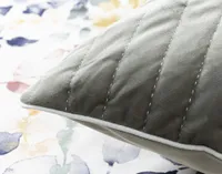 Whim Duvet Cover, Bamboo Cotton, Botanical, White, King
