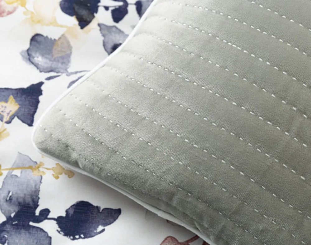 Whim Duvet Cover, Bamboo Cotton, Botanical, White, King