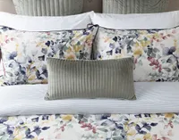 Whim Duvet Cover, Bamboo Cotton, Botanical, White, King