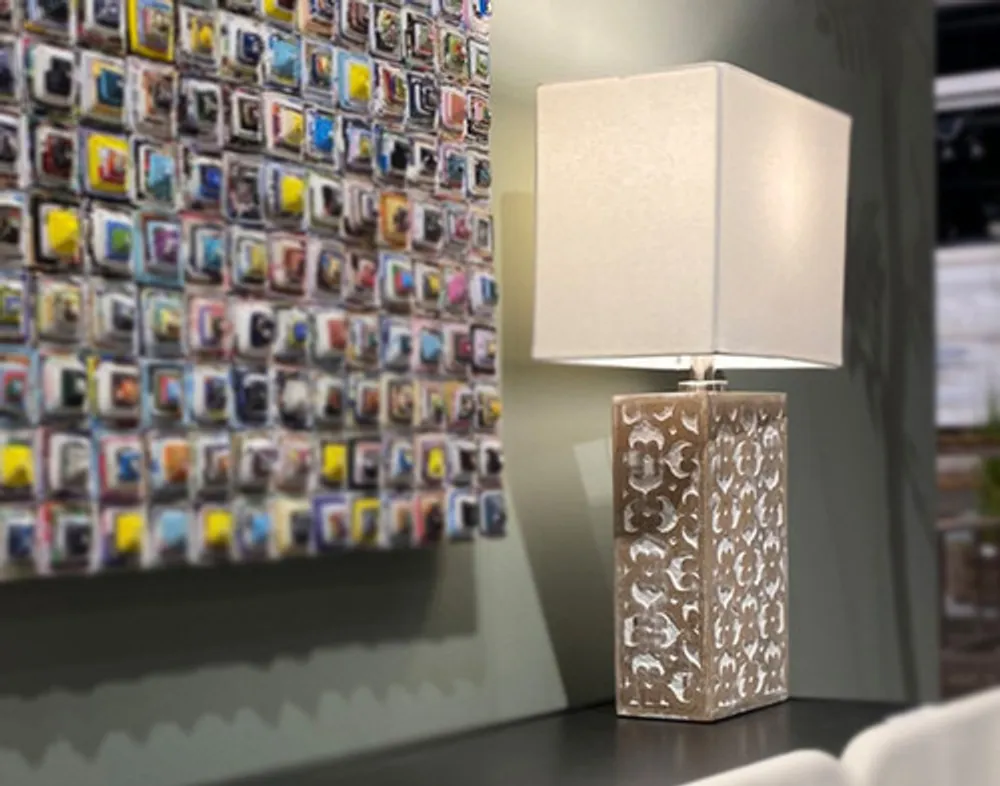 Skye Blossom Table Lamp, Brown
