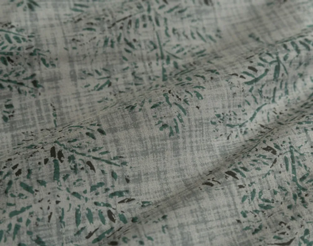Thistledown Duvet Cover, Bamboo Cotton, Botanical, Green,