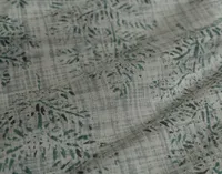Thistledown Duvet Cover, Bamboo Cotton, Botanical, Green,