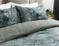 Thistledown Duvet Cover, Bamboo Cotton, Botanical, Green,