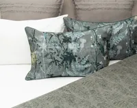 Thistledown Duvet Cover, Bamboo Cotton, Botanical, Green,